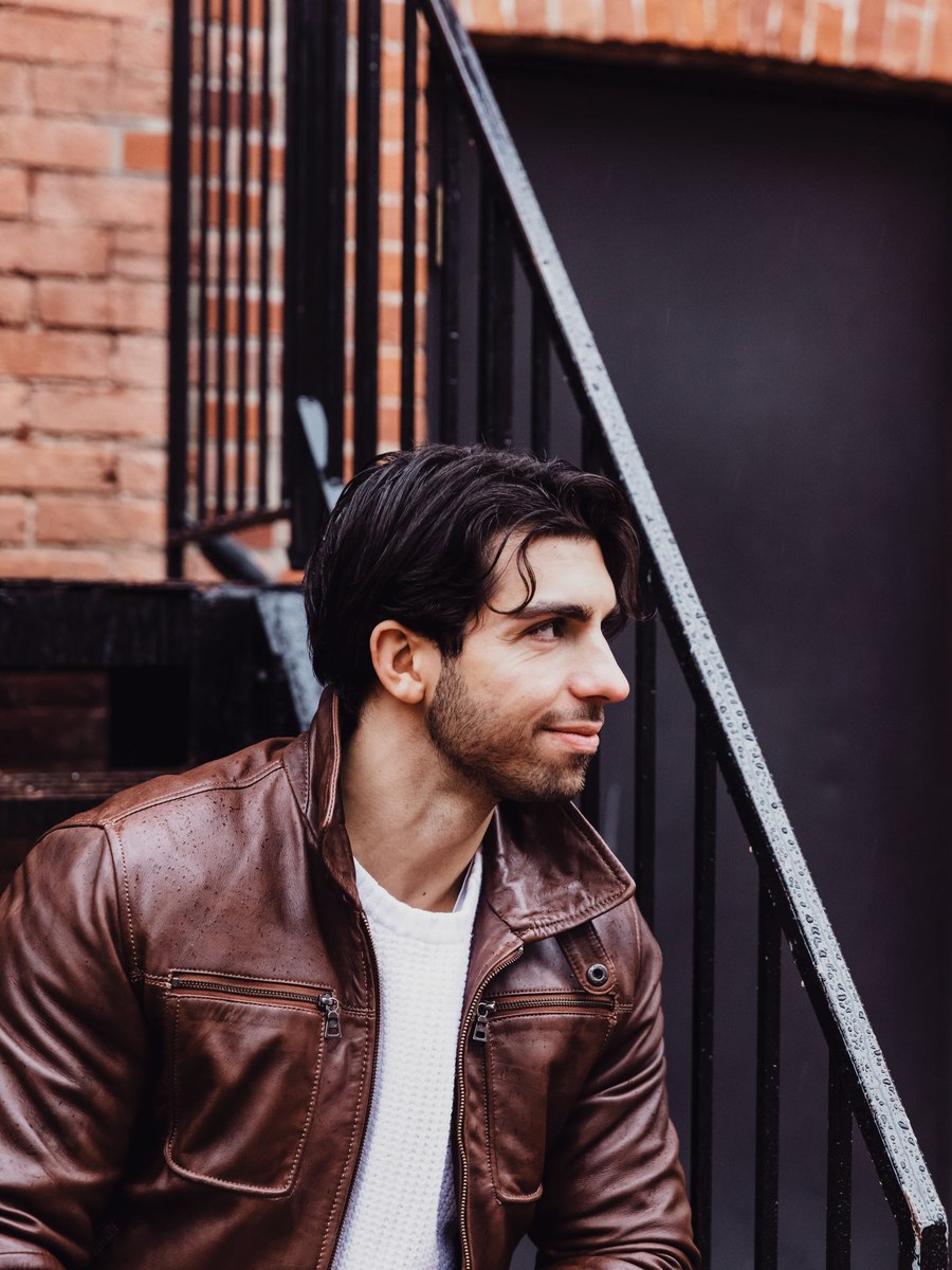 Brown Leather Biker Jacket