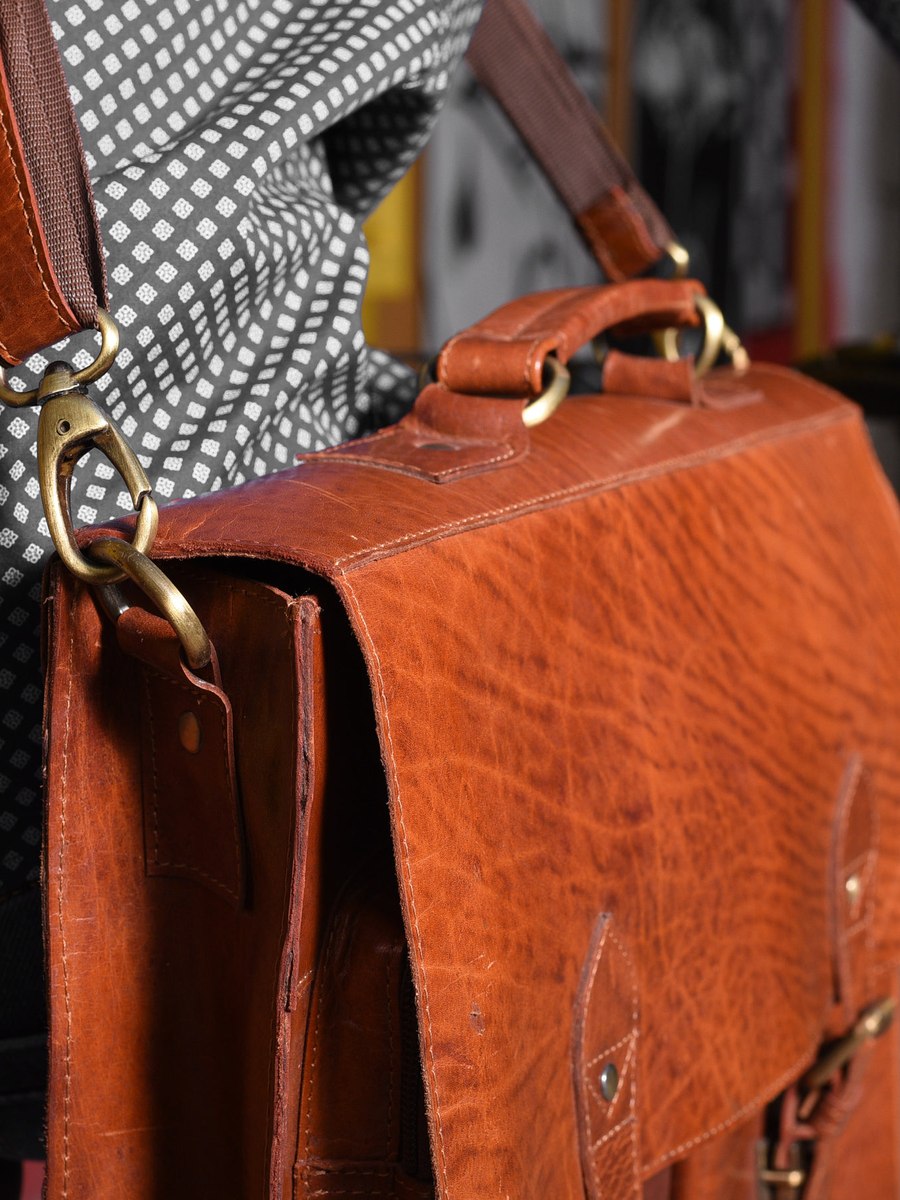 Leather Messenger Bag