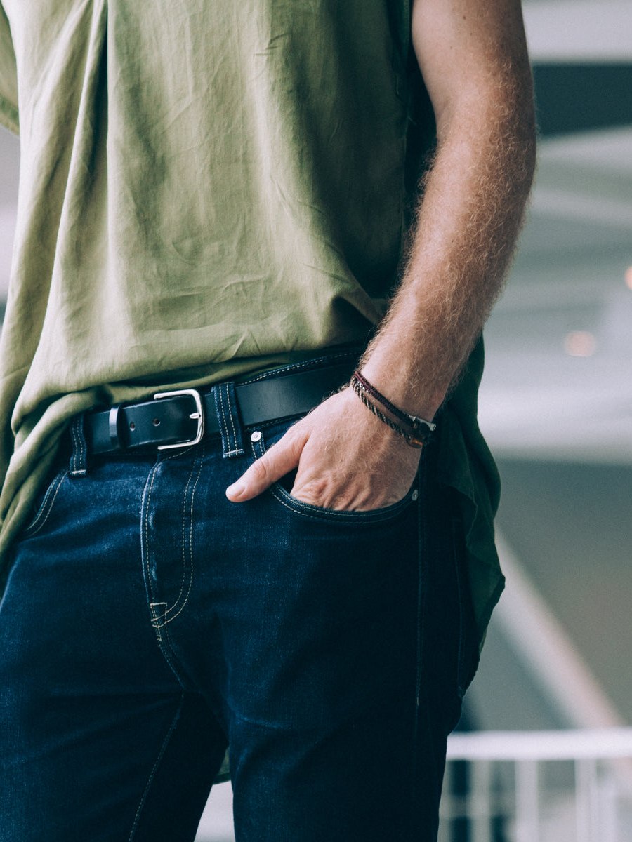 Stonewash Straight Jeans